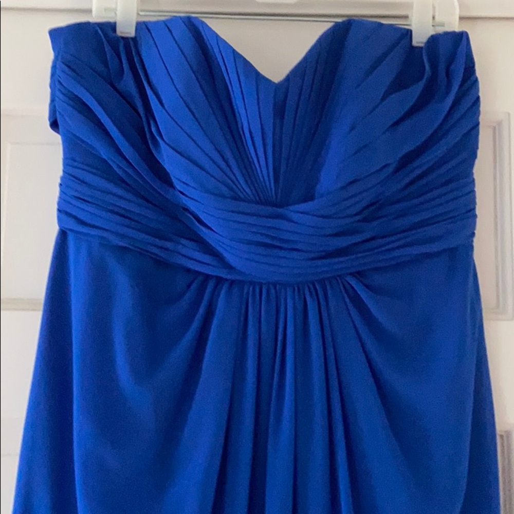 David’s Bridal Size 16 Blue Bridesmaid Gown
